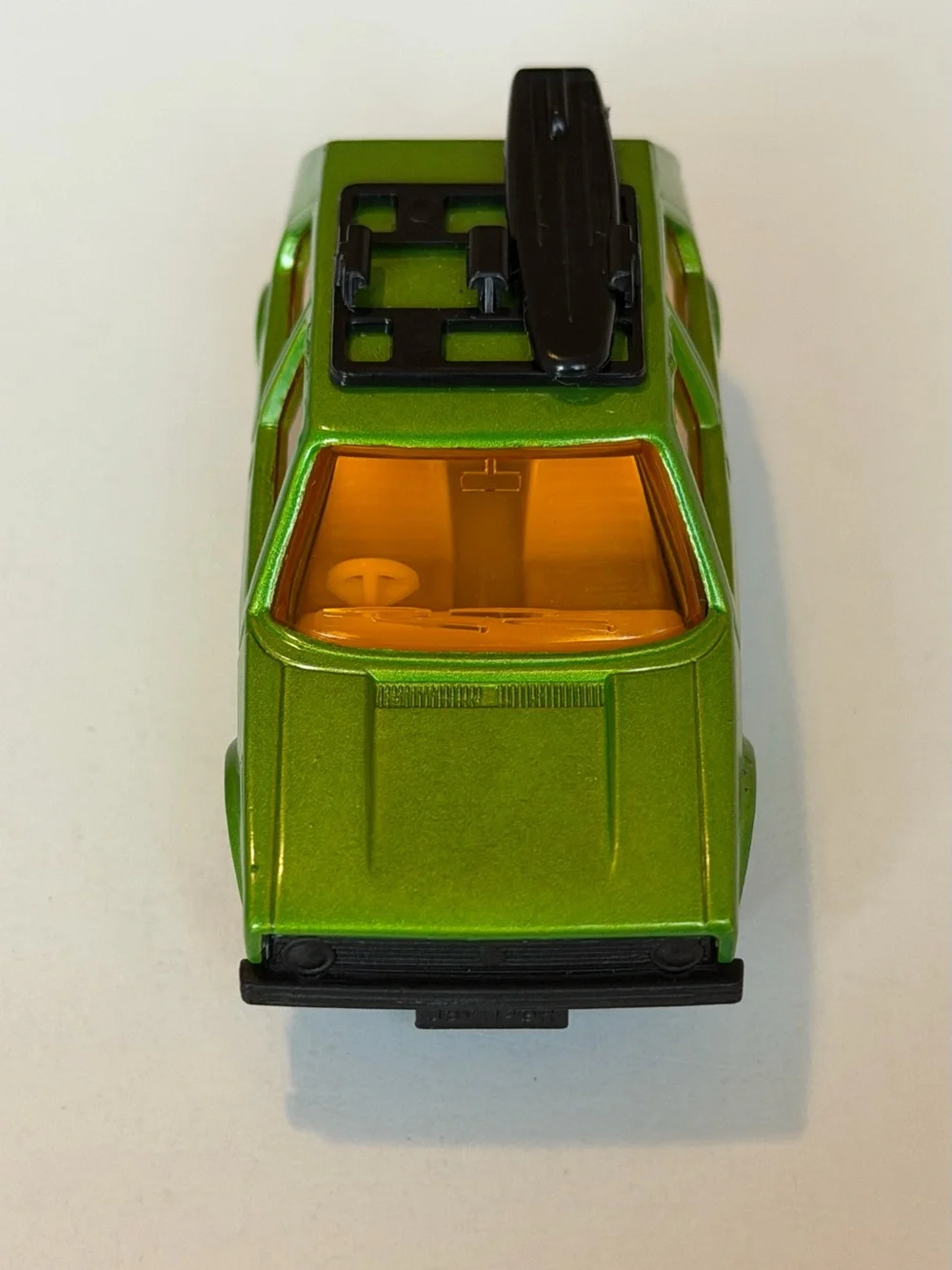 Vintage Matchbox Superfast No 7 VW Golf 1976 Lime Green Surfboard Lesney England